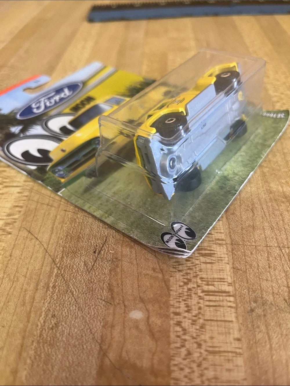 Match Yellow Ford MOON Pickup Toy - Die-Cast Collectible 56 Ford F-100 pickup